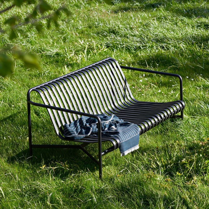 HAY Palissade Lounge 2,5-zitsbank Low - Antraciet