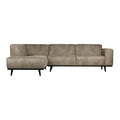 WOOOD Statement Hoekbank Links - Eco-leder - Elephant