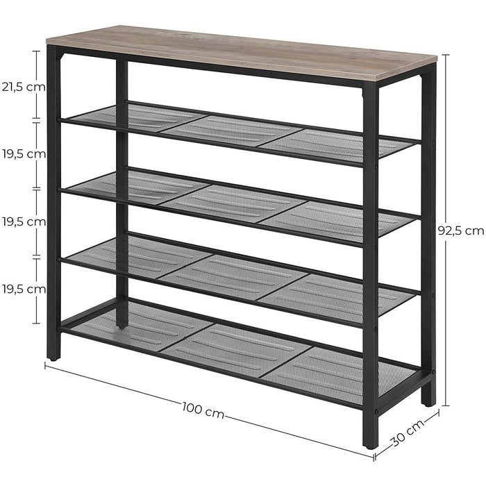 Nancy's Schoenenkast - industrieel - Zwart