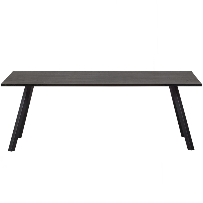 WOOOD Tablo  Tafel met 2-stand Poot - Eiken|Metaal - Zwart - 75x220x90