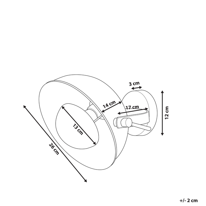Beliani - THAMES - Wandlamp - Zwart - Metaal