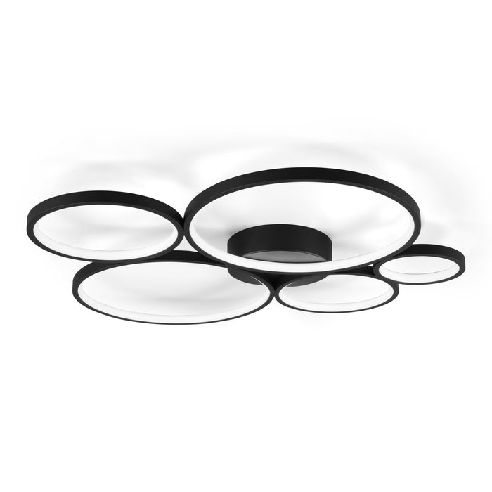 Trio Rondo Plafonnière - Mat zwart