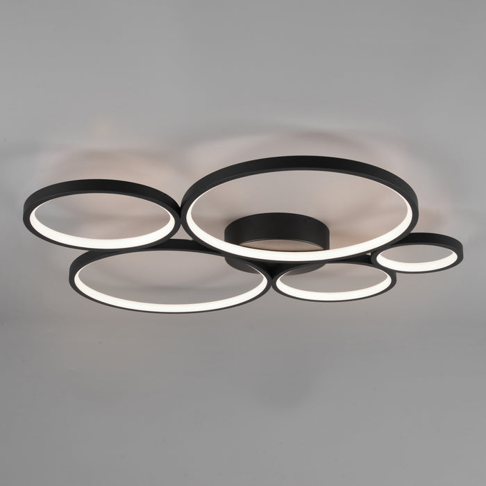 Trio Rondo Plafonnière - Mat zwart