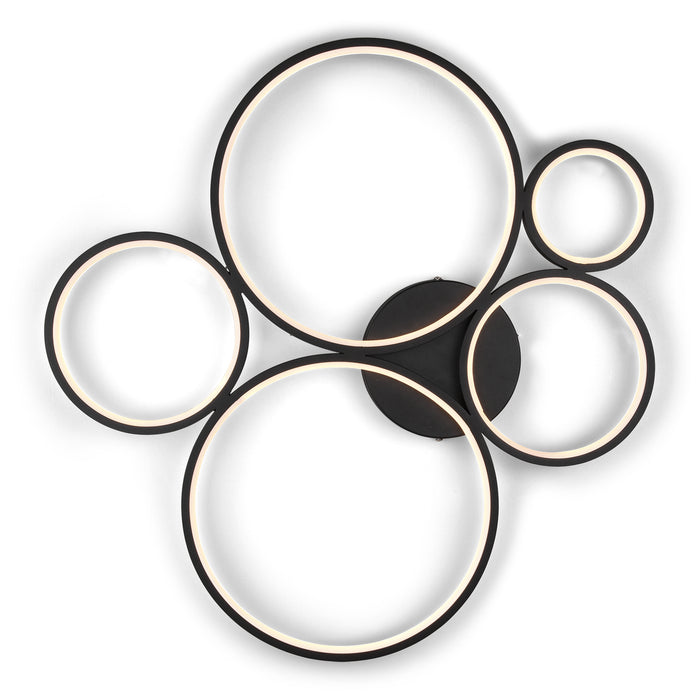 Trio Rondo Plafonnière - Mat zwart