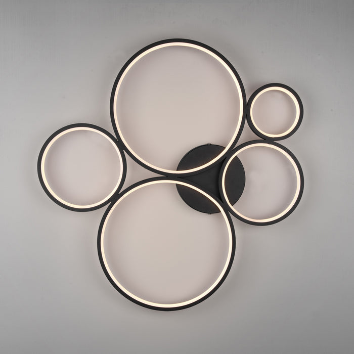 Trio Rondo Plafonnière - Mat zwart