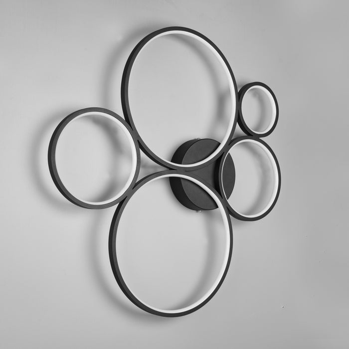 Trio Rondo Plafonnière - Mat zwart