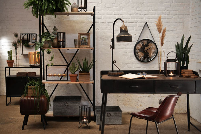 Clayre & Eef Decoratie Dienblad Set van 3  Bruin Hout Vierkant