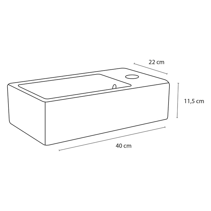 Differnz Fonteinset Force Keramiek Rechte Kraan Chroom