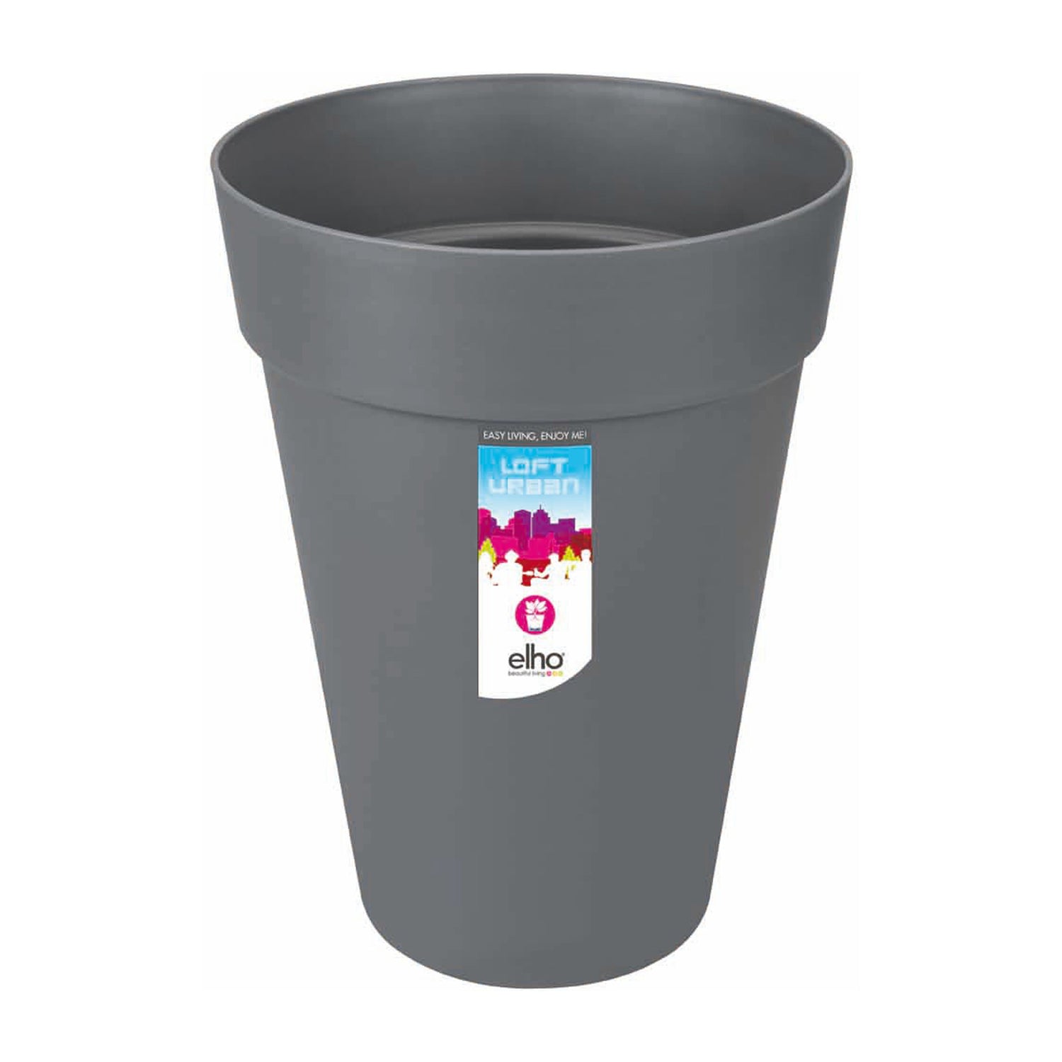 elho Loft Urban Round High Bloempot 42 cm Antraciet