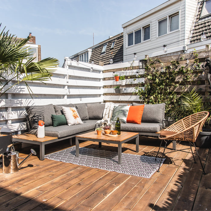 WOOOD La Vida Loungeset - Teak/Antraciet