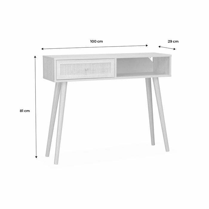 sweeek - Sidetable met rotan