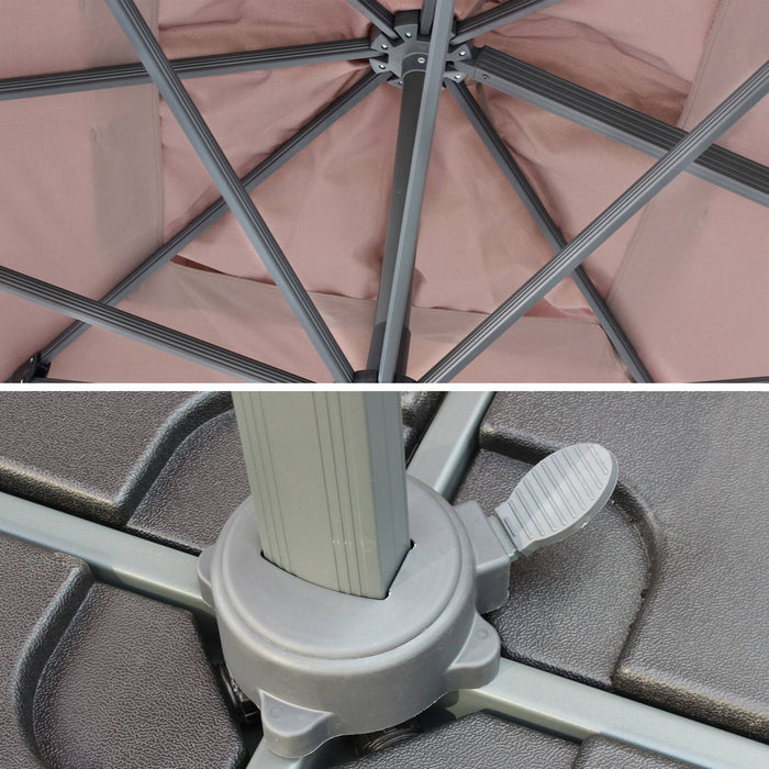 sweeek - Zweefparasol, Falgos, 3x3m