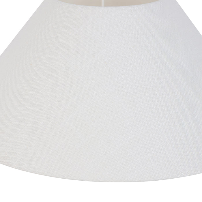 QAZQA Linnen lampenkap wit rond schuin 40|15|16