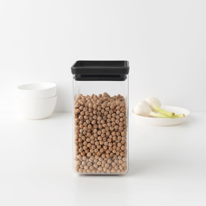 Brabantia Tasty+ Stapelbare Voorraadbus 1,6 L - Dark Grey