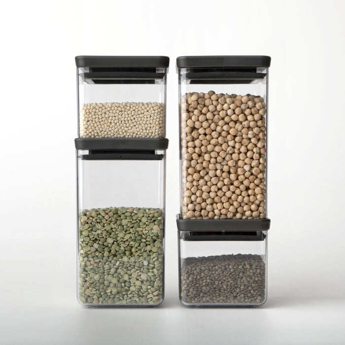 Brabantia Tasty+ Stapelbare Voorraadbus 1,6 L - Dark Grey