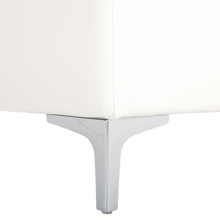 Beliani-ABERDEEN-Hoekslaapbank ottomaan-Wit-Links-267 cm-Kunstleer