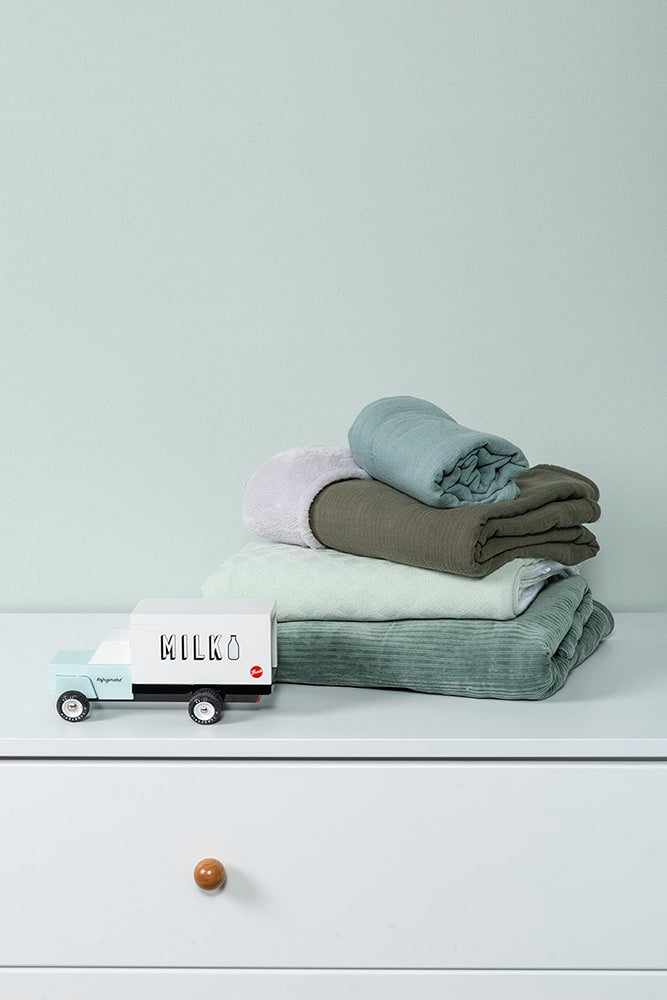 Baby's Only Wiegdeken chenille Reef - Ash Mint - 70x95 cm