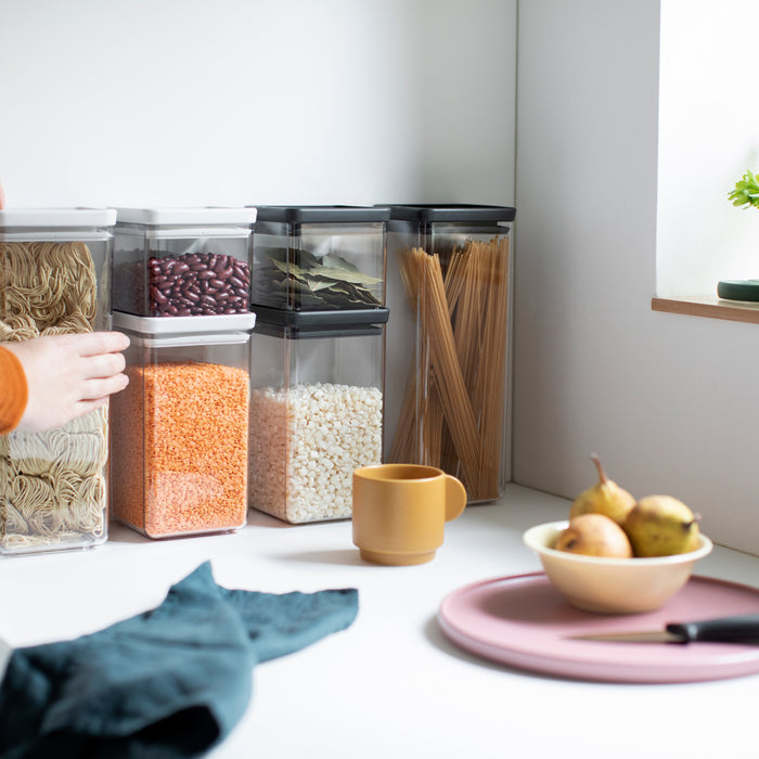 Brabantia Tasty+ Stapelbare Voorraadbus 2,5 L - Dark Grey