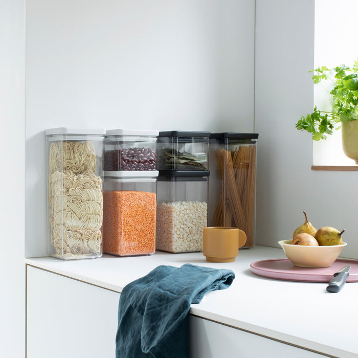 Brabantia Tasty+ Stapelbare Voorraadbus 2,5 L - Dark Grey
