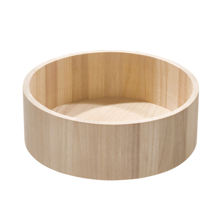 Draaiplateau met Randen, 26.7 cm, Paulownia Hout, Beige - iDesign | Ec