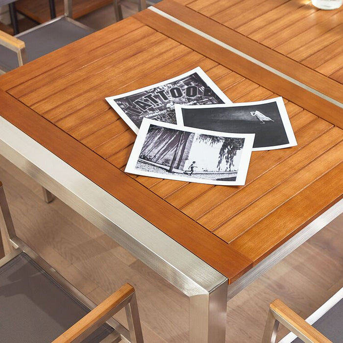 Beliani - GROSSETO - Tuinset voor 8 - Beige - RVS