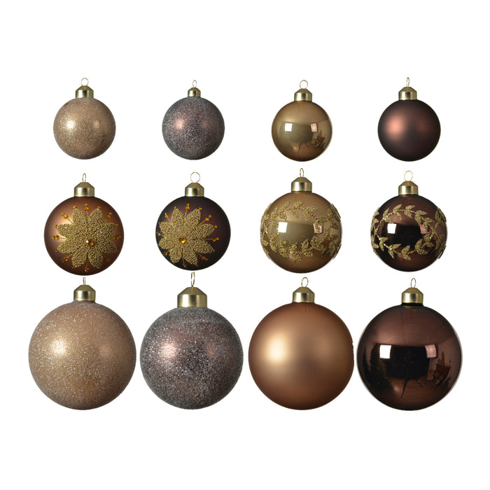 Kerstballen glas mix