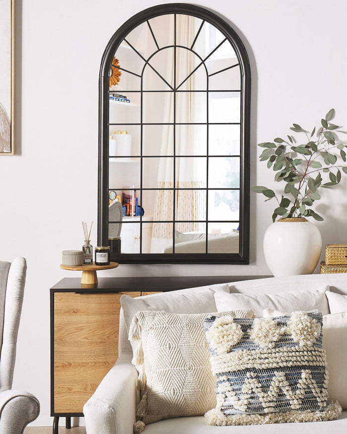 Beliani - TREVOL - Wandspiegel - Zwart - IJzer