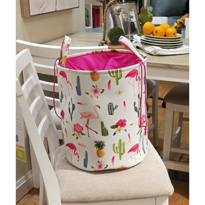 By Baboo - Opbergmand knuffels en wasgoed - Leuke Flamingo's