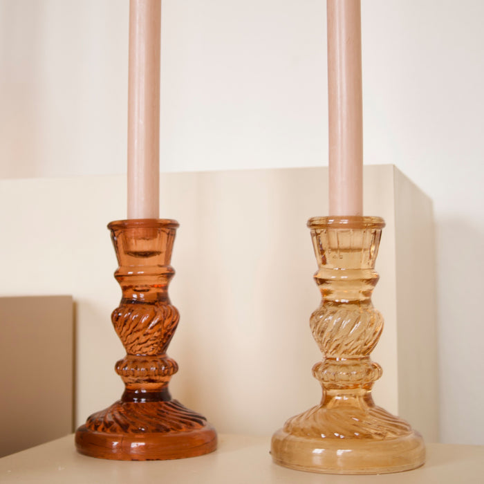 Á la Antique Glass Kandelaar - Terra