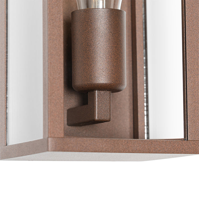 QAZQA Industriële wandlamp roestbruin 26 cm IP44  - Charlois