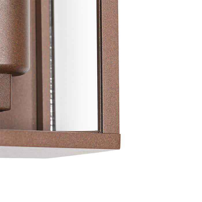 QAZQA Industriële wandlamp roestbruin 26 cm IP44  - Charlois