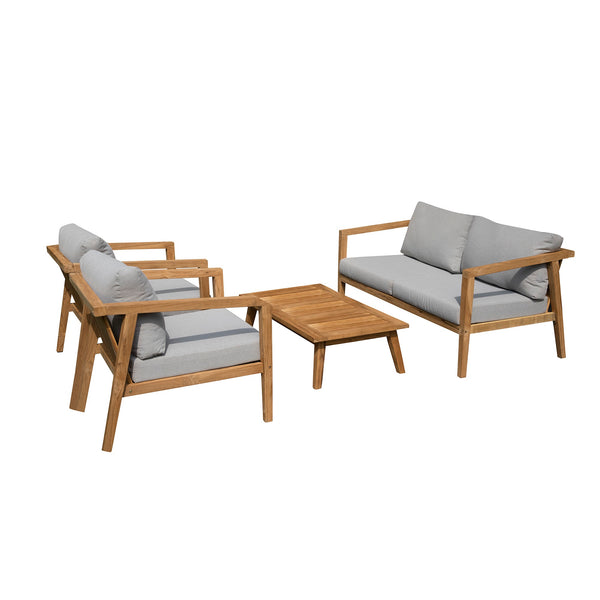 WOOOD Lucca Loungeset - 2-zitsbank en Tuinstoelen