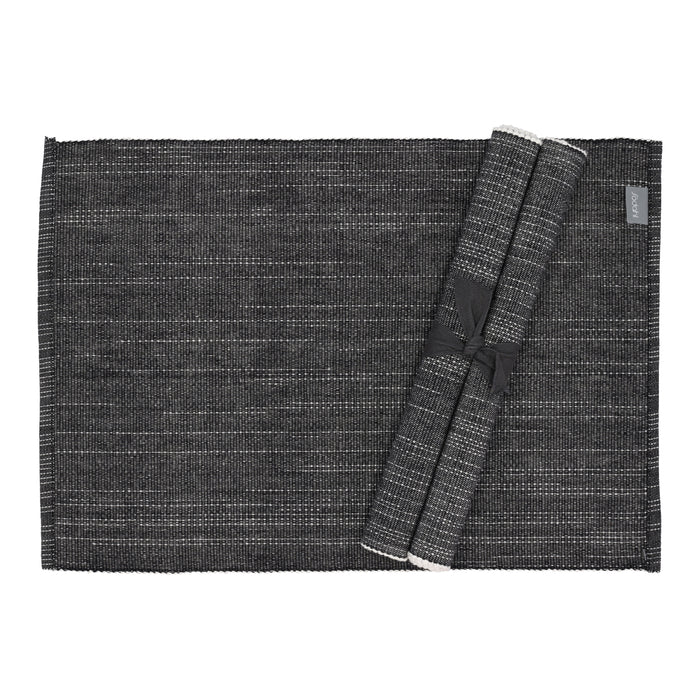 Södahl Sparkle Placemat 33 x 48 cm - Zwart - 2 st.