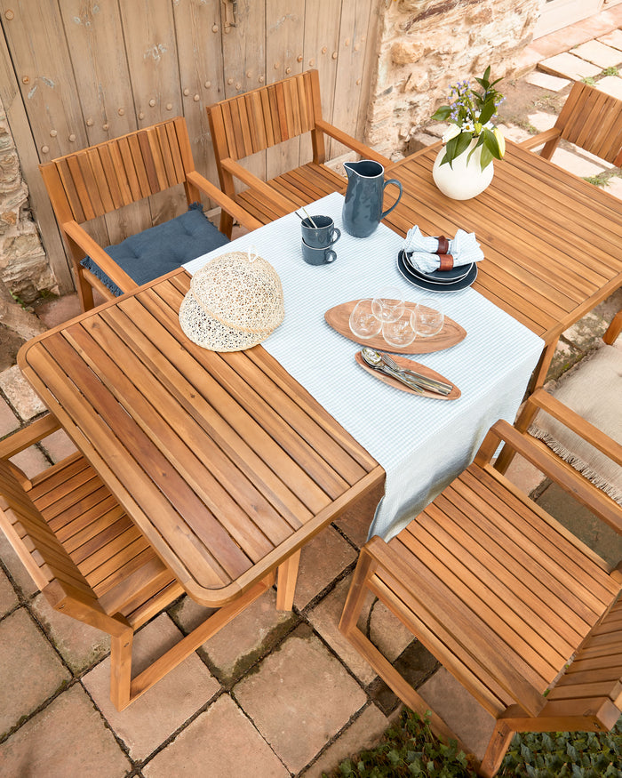 Kave Home - Vilma uittrekbare tafel voor buiten in massief acaciahout