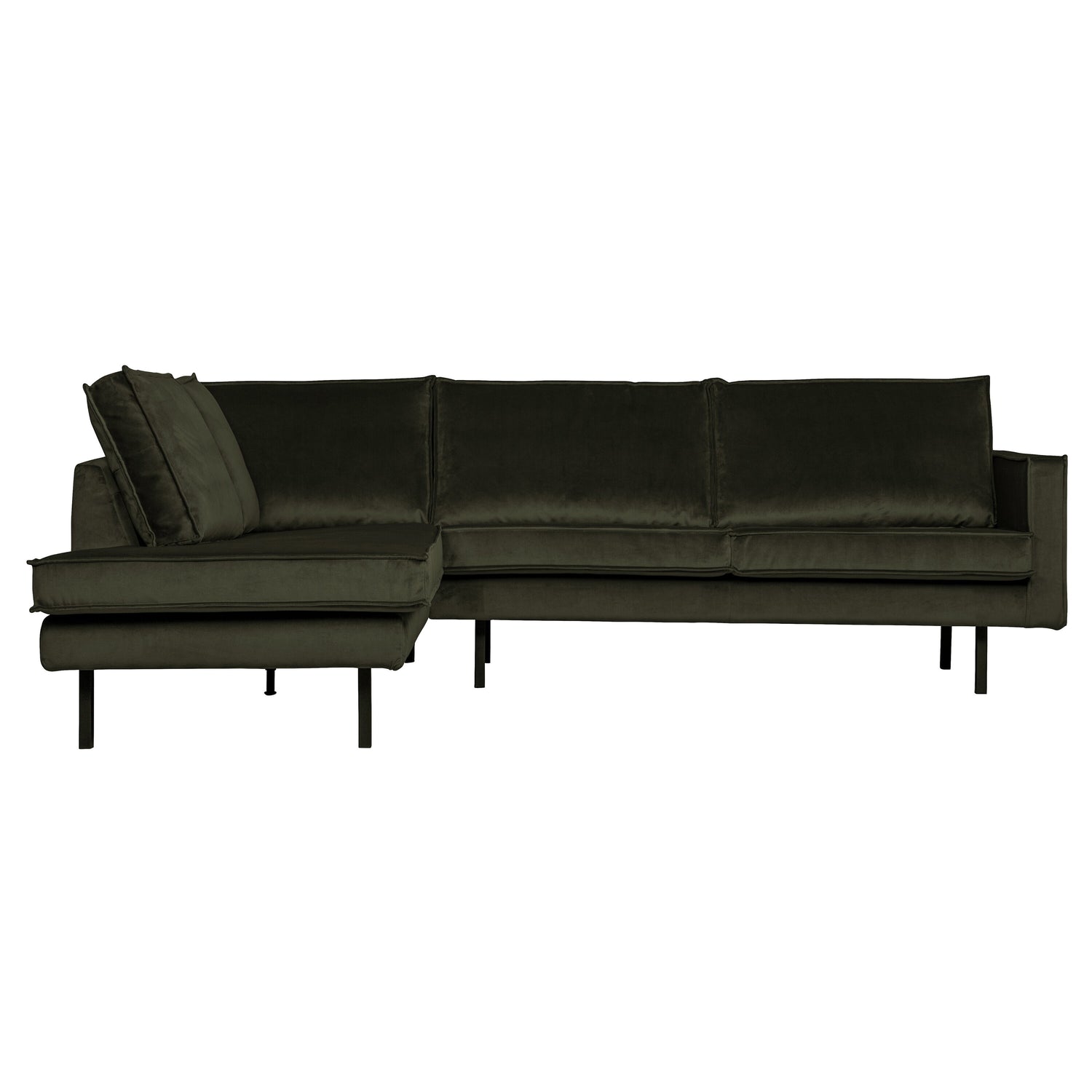 WOOOD Rodeo Hoekbank Links - Velvet -  Green Hunter