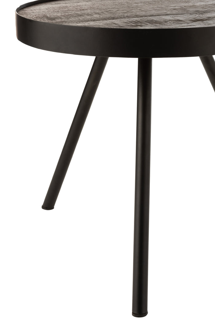 Duverger® Ruf Industry - Salontafel - rond - dia 46cm - mango hout - a