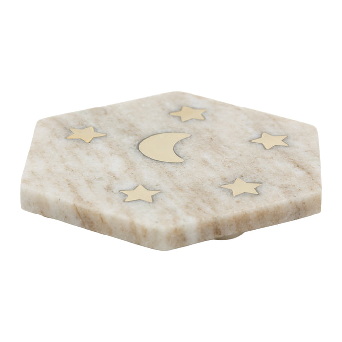 Á la Marble Moon & Stars Onderzetters - Set van 2