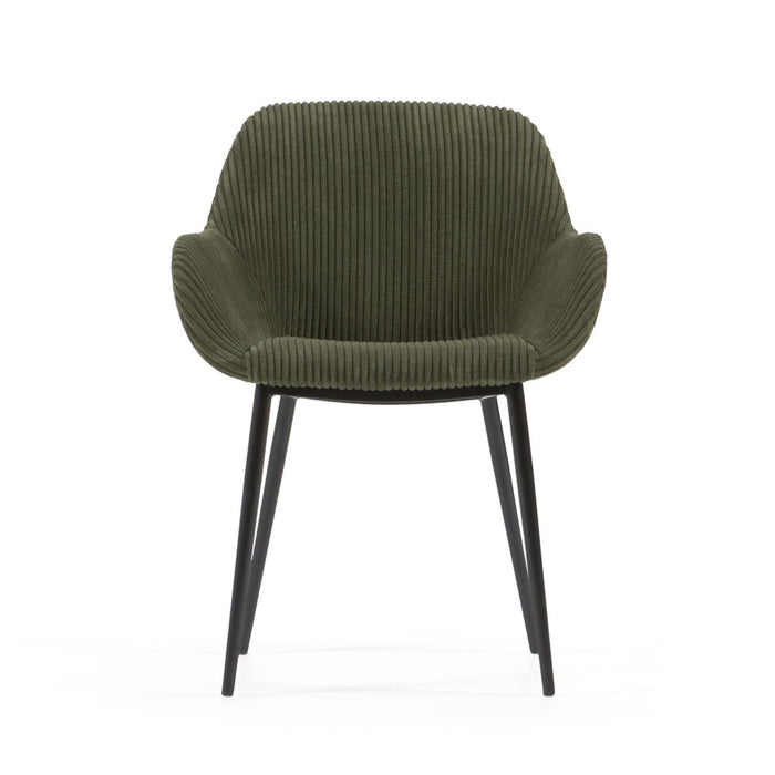 Kave Home Konna Eetkamerstoel - Donkergroen