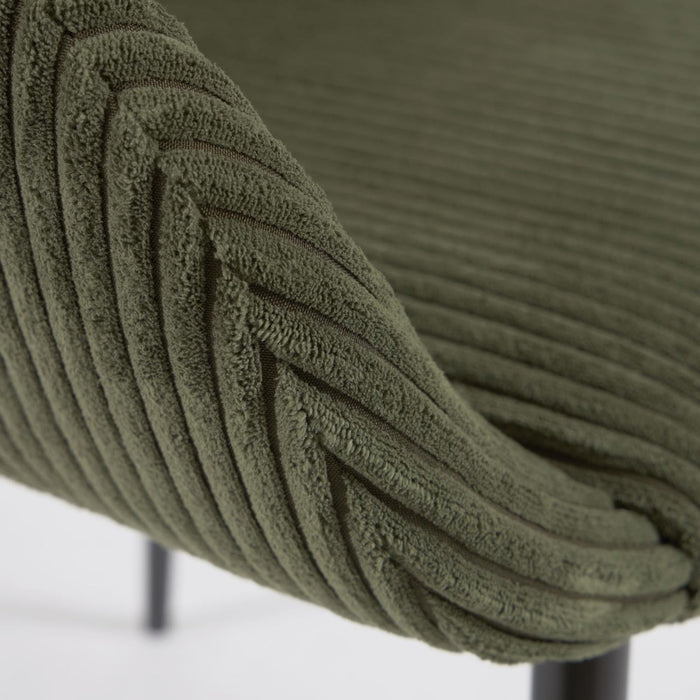 Kave Home Konna Eetkamerstoel - Donkergroen