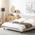 Beliani-FITOU -Tweepersoonsbed-Zandbeige-160 x 200 cm-Polyester