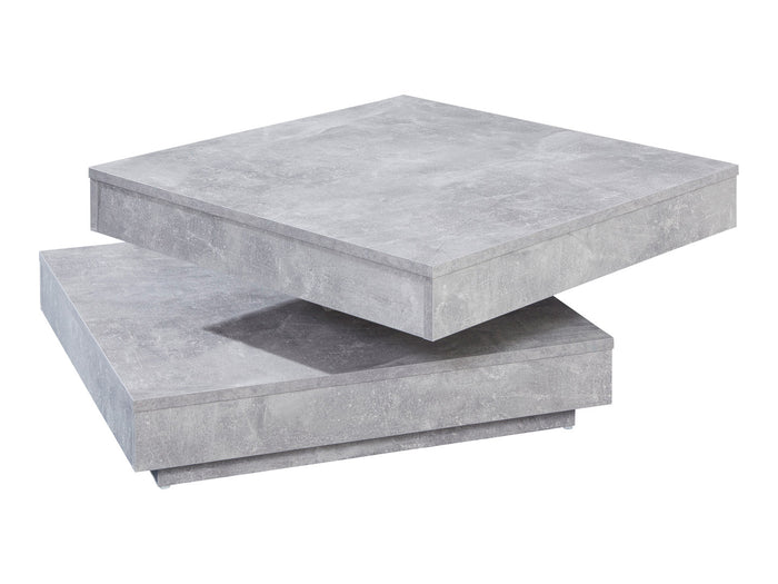 Hioshop Erano salontafel draaibaar tafelblad en 1 plank beton decor