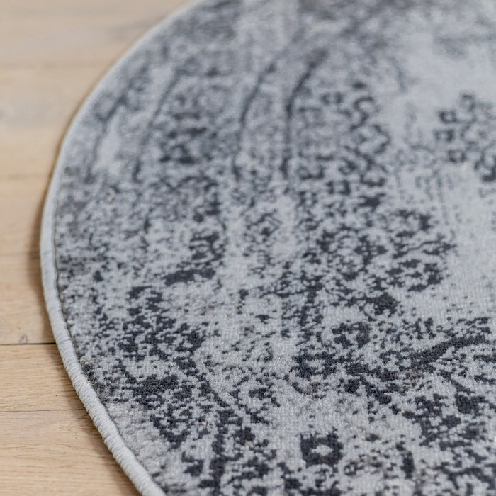 EVA Interior Vintage Vloerkleed Bloom rond Grijs
