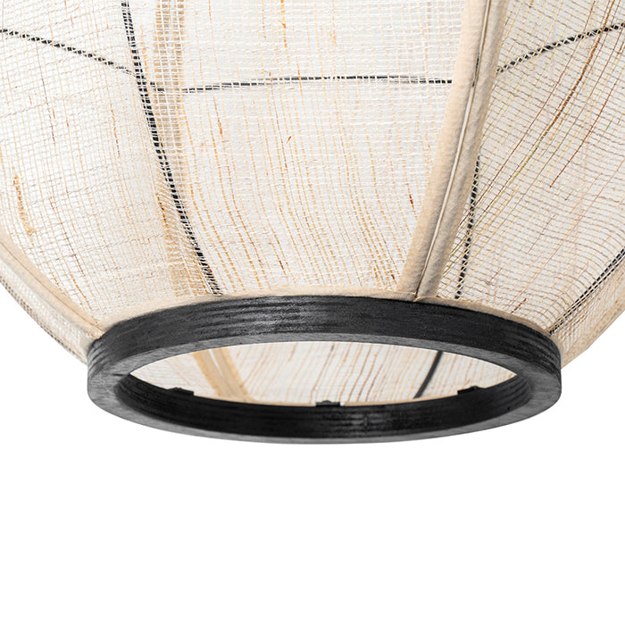 QAZQA Oosterse hanglamp bruin stof 46 cm - Rob