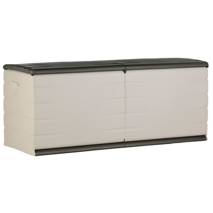 PLASTIKEN Borst 450L binnen | buiten afsluitbaar met beige zwenkwielen