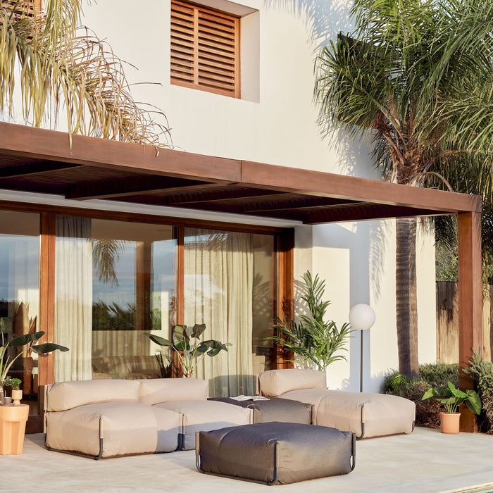 Kave Home Square Lounger - Donkergrijs - D 101 x B 101 x H 35 cm