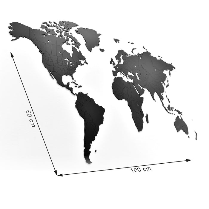 Mimi Houten Wereldkaart Puzzel 60 x 100 cm