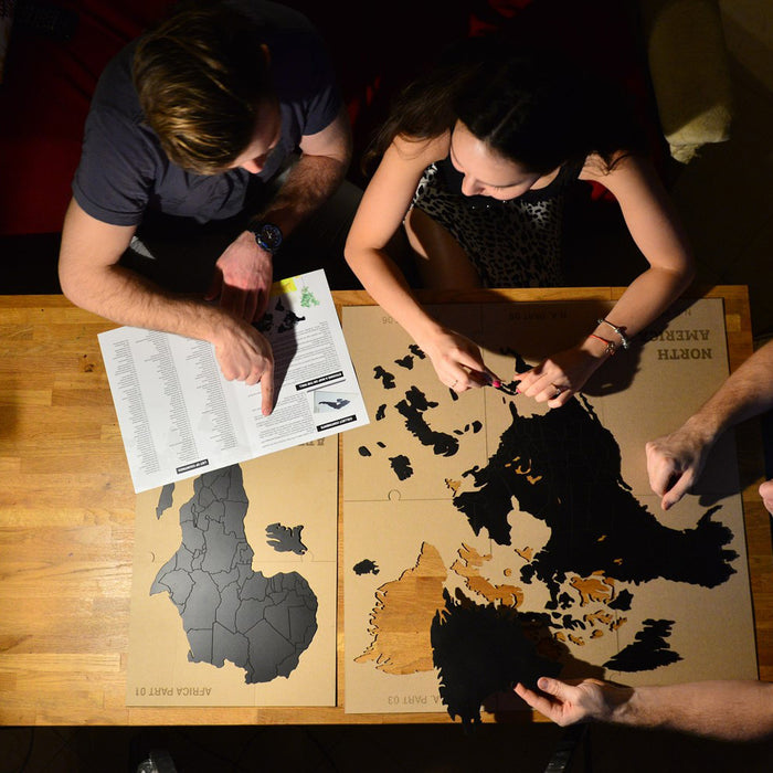 Mimi Houten Wereldkaart Puzzel 60 x 100 cm