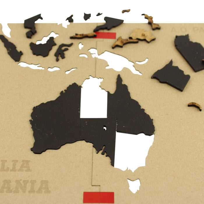 Mimi Houten Wereldkaart Puzzel 90 x 150 cm