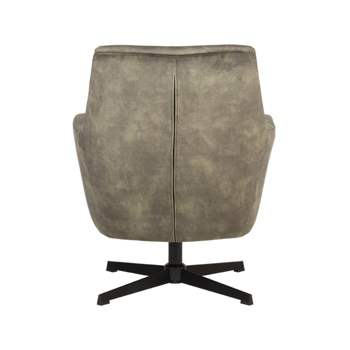 LABEL51 - Draaifauteuil Toby - Hunter Velours - Zwart Metaal