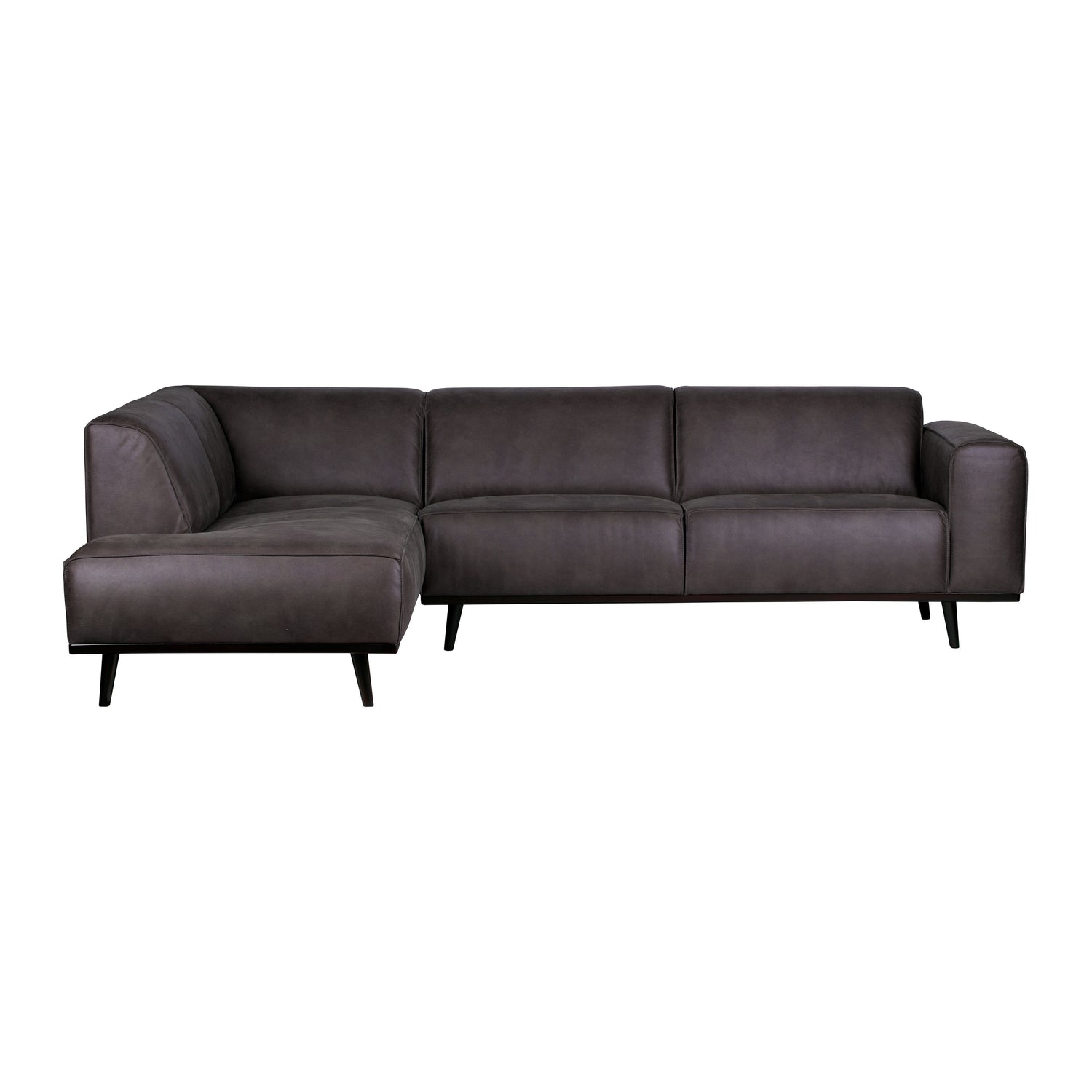 WOOOD Statement Hoekbank Links - Eco-leder - Grijs